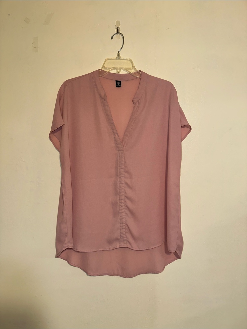 V-Neck Blouse in Dusty Rose